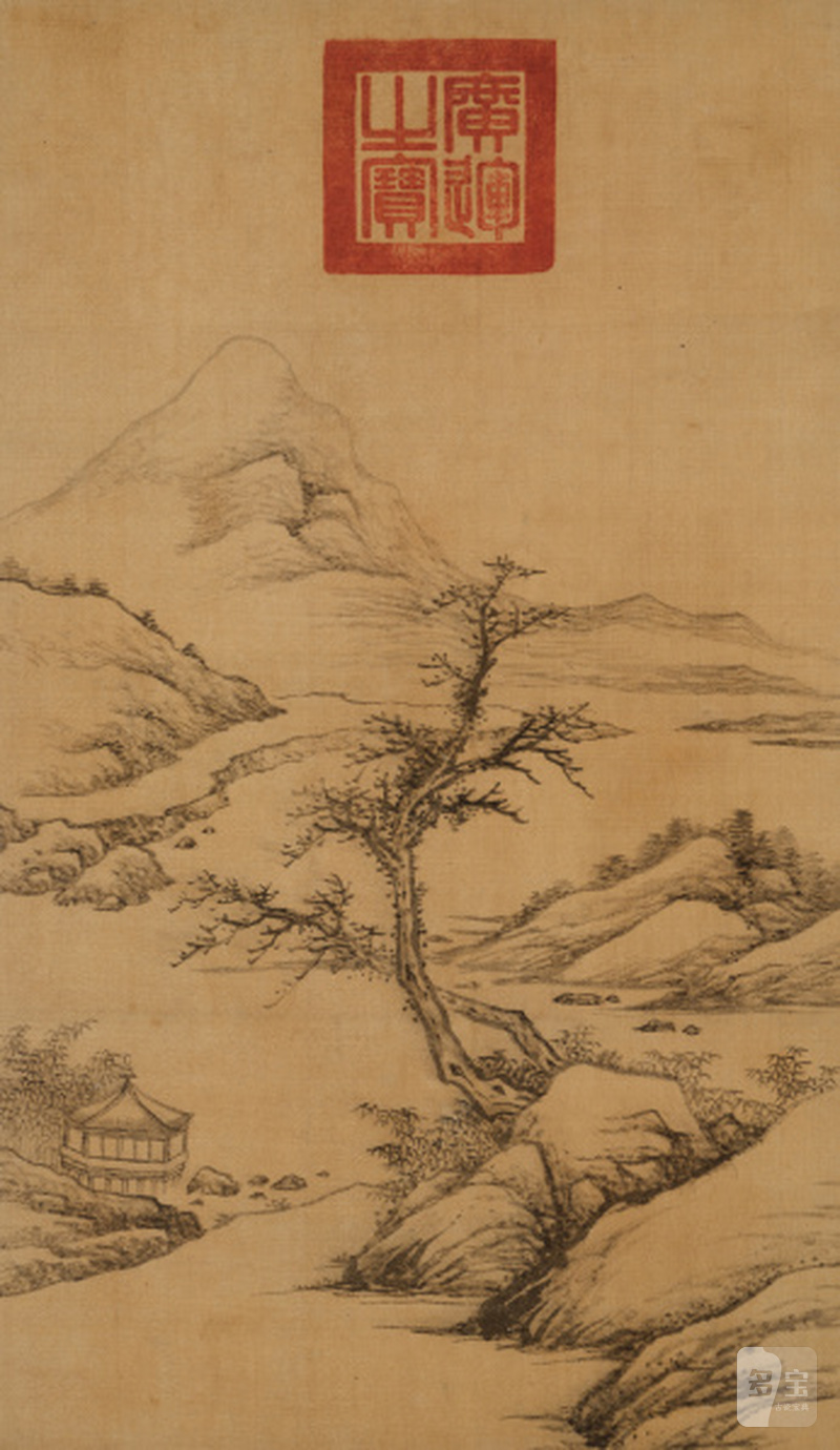 顺 治（1638-1661） 溪亭古树图